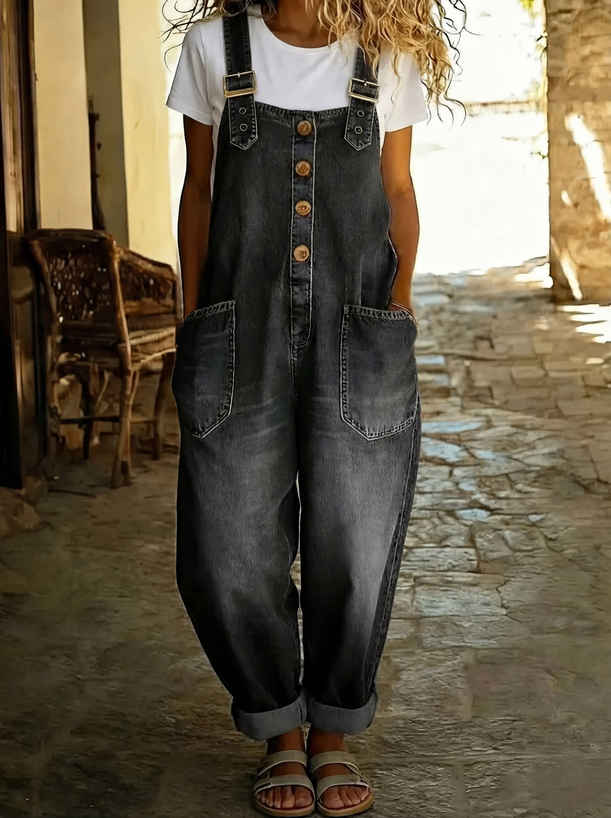 Elegante Latzhose mit Lockerer Passform