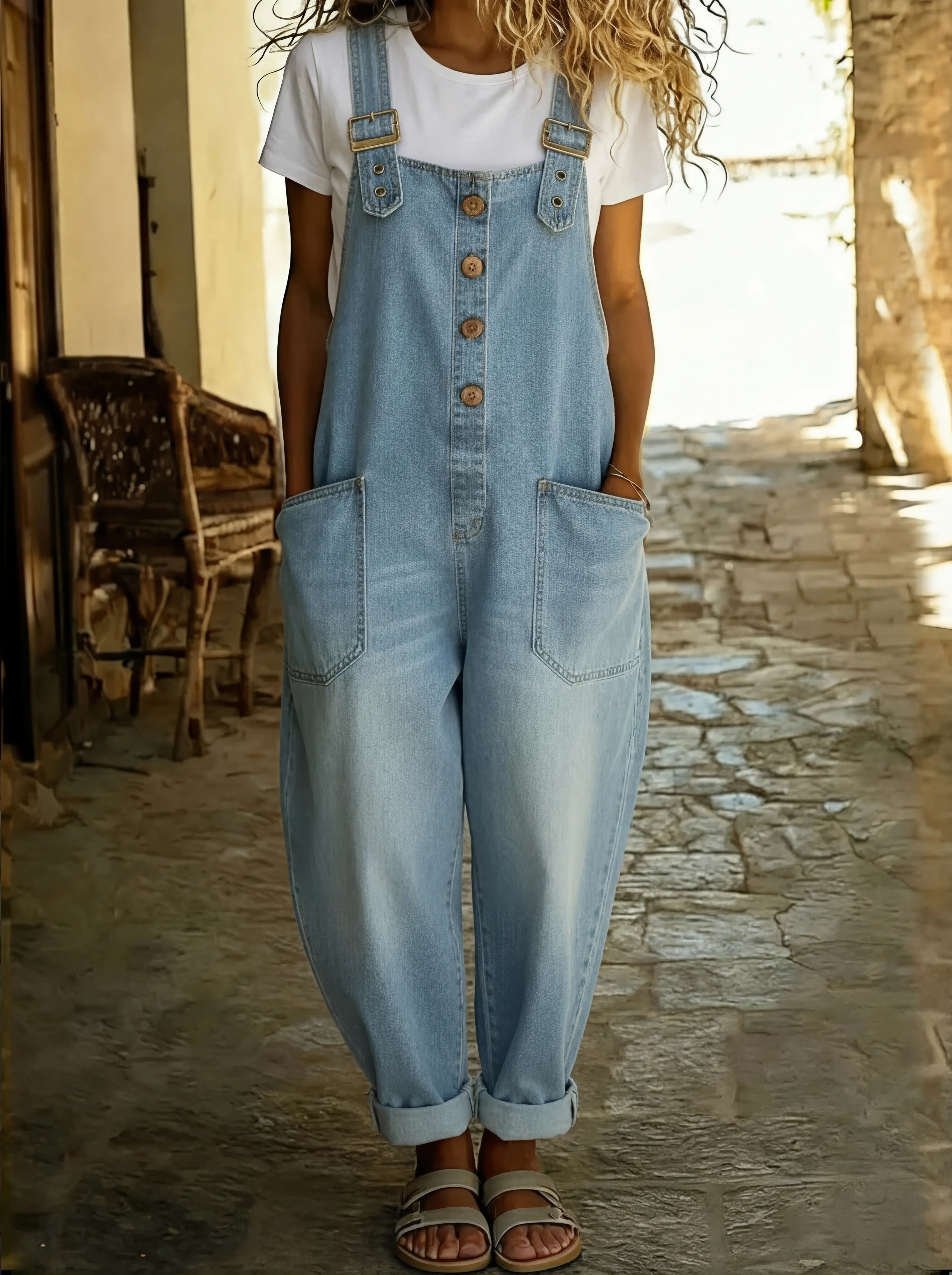 Elegante Latzhose mit Lockerer Passform