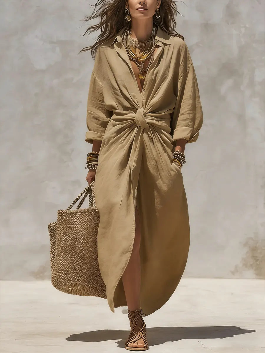 Aria | Maxikleid mit Knotendetail