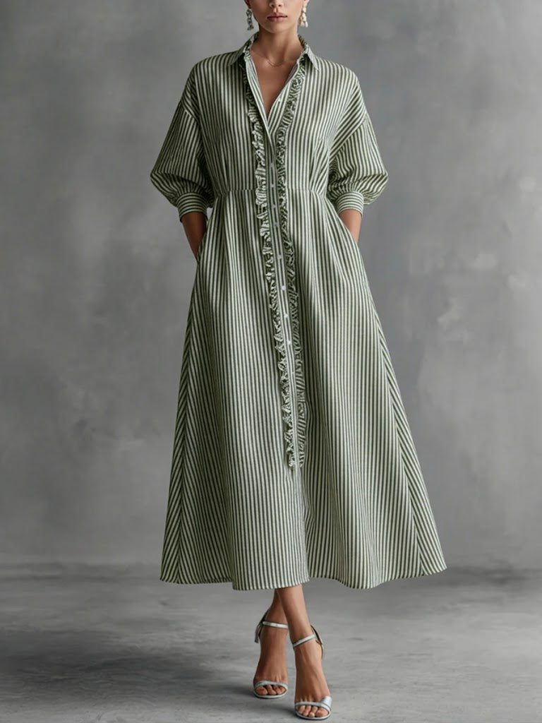 Elin | Gestreiftes Maxikleid