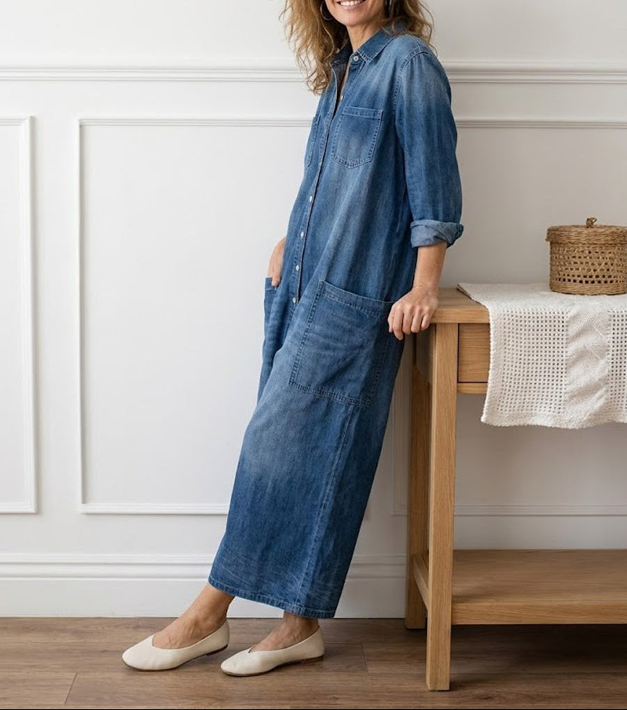 Bretagne | Figurbetontes Denimkleid