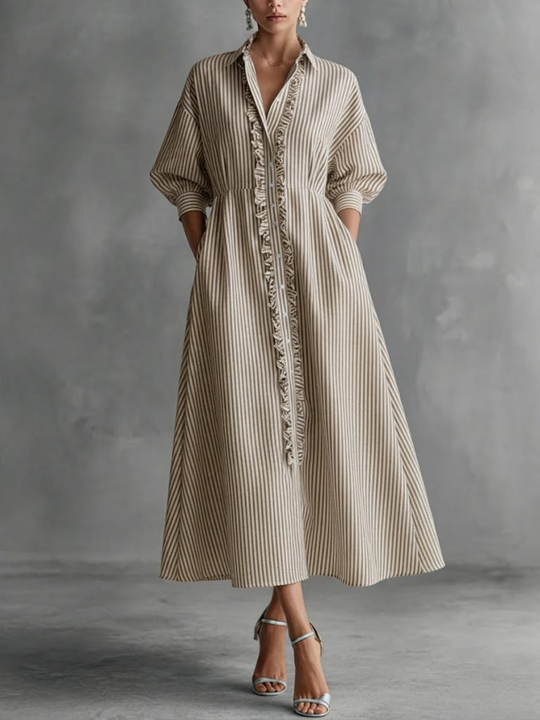 Elin | Gestreiftes Maxikleid