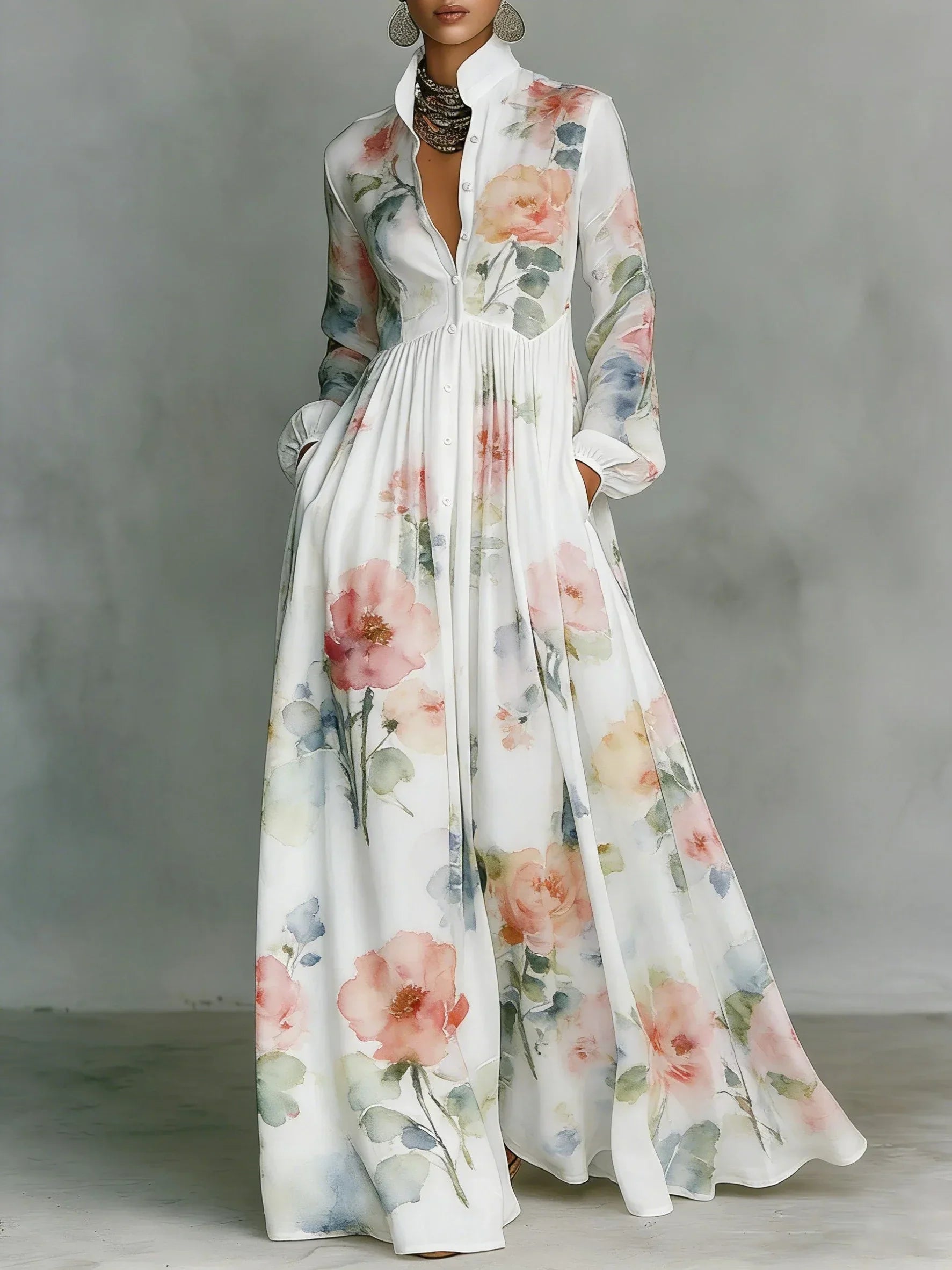 Elowen | Maxikleid mit Blumenmuster