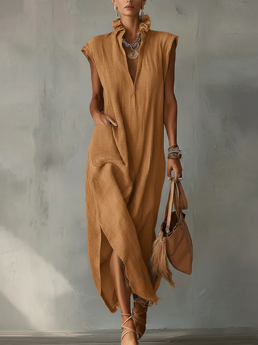 Elara | Maxikleid mit Rüschen für den Frühling