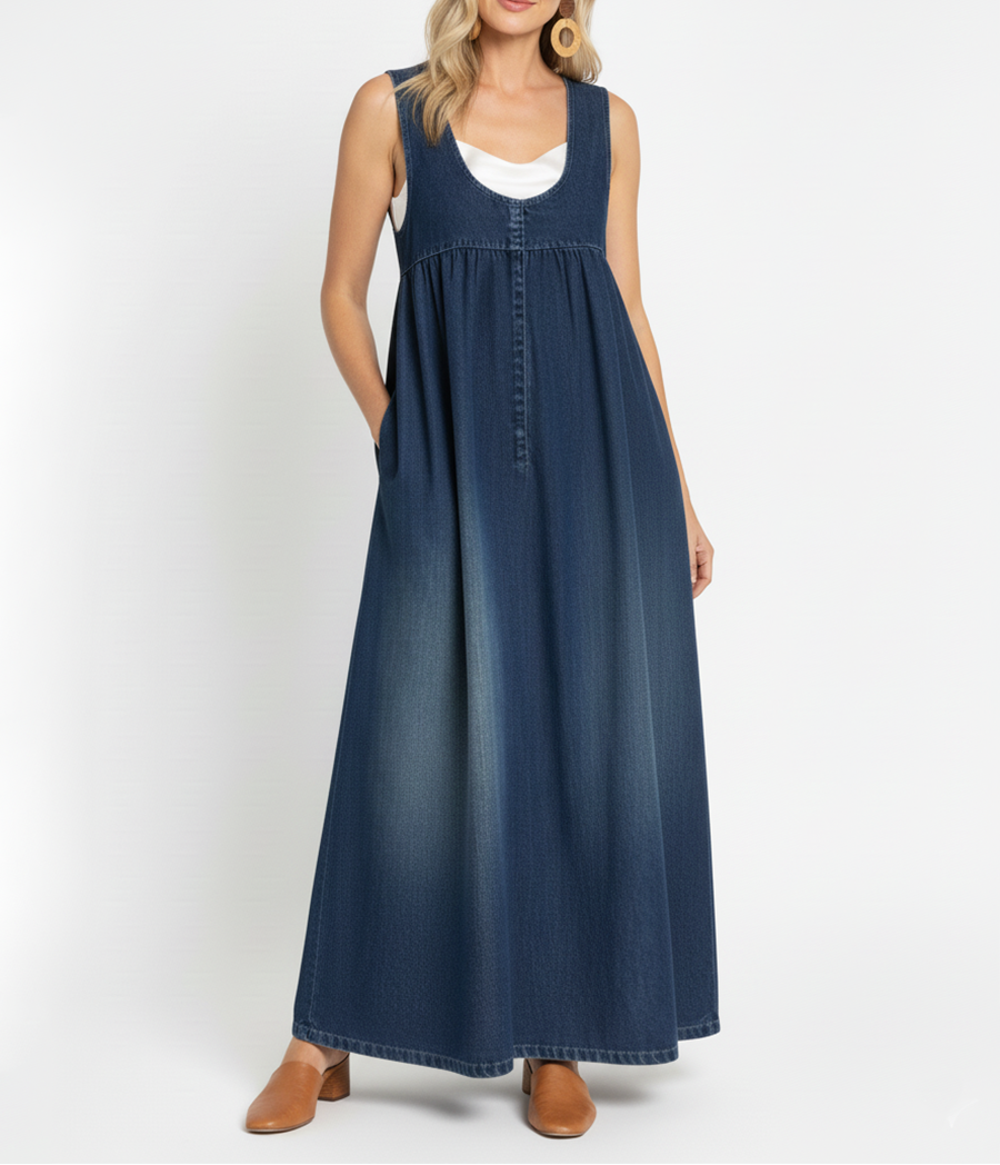 Jessica | Denim-Tunika mit V-Ausschnitt