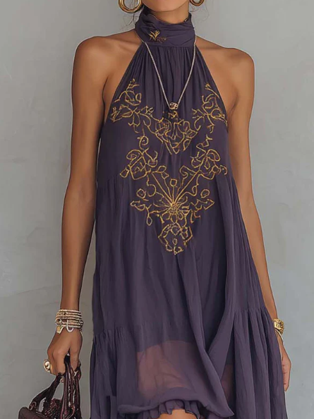 Zahara | Besticktes Maxikleid