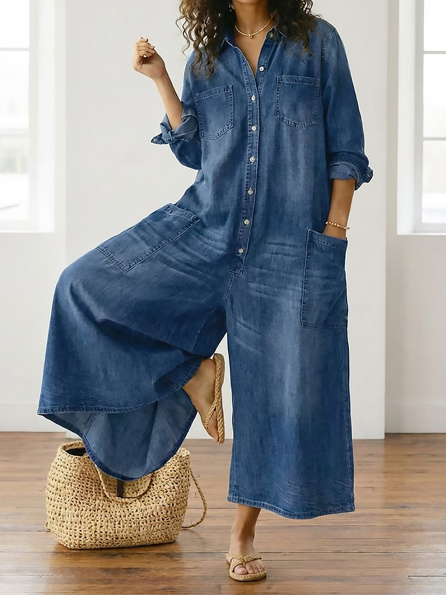 Bretagne | Figurbetontes Denimkleid