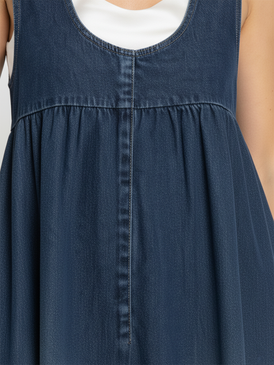 Jessica | Denim-Tunika mit V-Ausschnitt