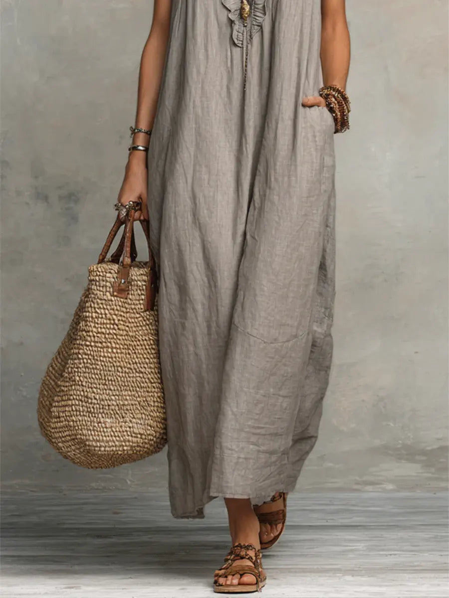 Sienna | Boho-Maxikleid mit Rüschen