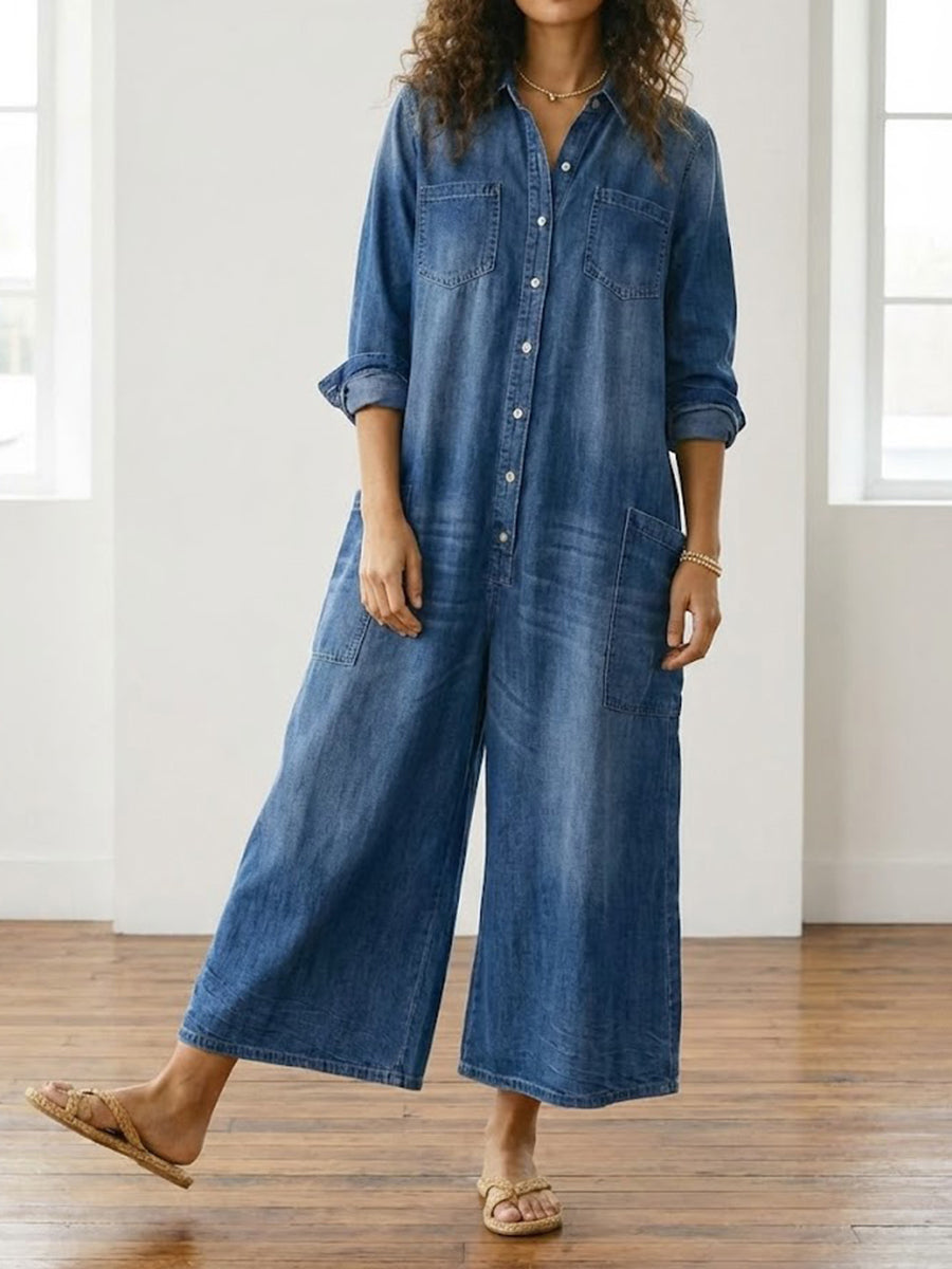 Bretagne | Figurbetontes Denimkleid