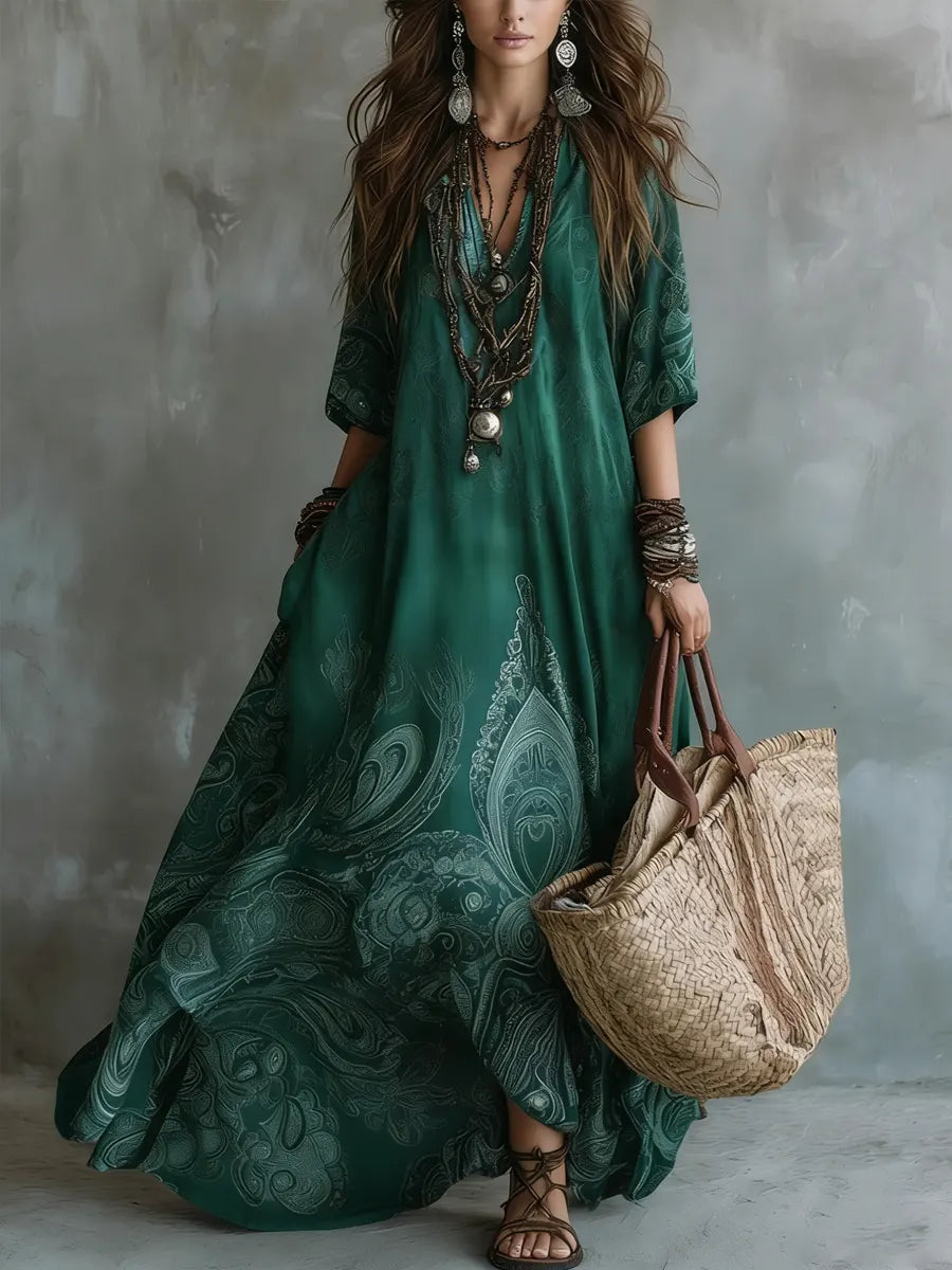 Veya | Bohemian fließendes Maxikleid