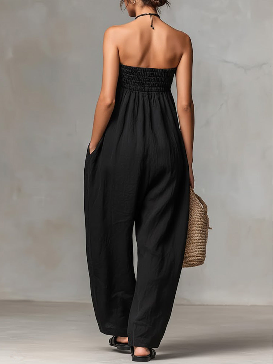 Nova | Trägerloses fließendes Maxikleid