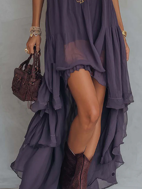 Zahara | Besticktes Maxikleid