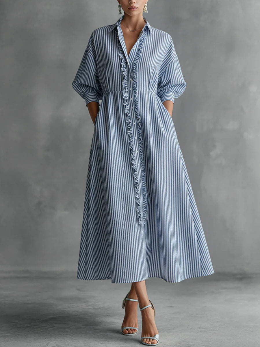 Elin | Gestreiftes Maxikleid
