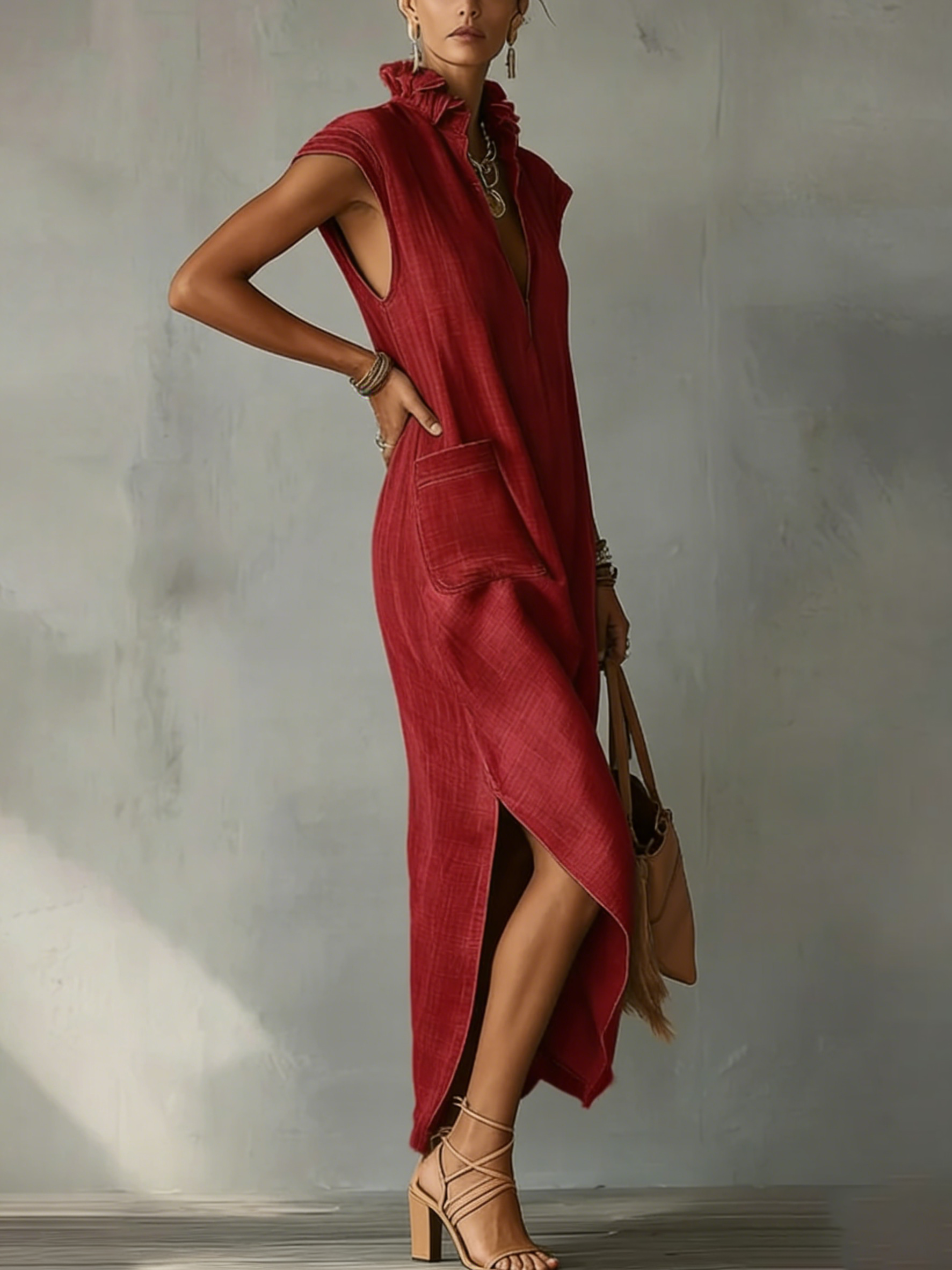 Elara | Maxikleid mit Rüschen für den Frühling