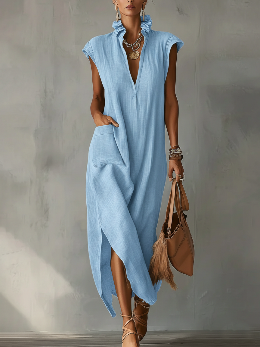 Elara | Maxikleid mit Rüschen für den Frühling