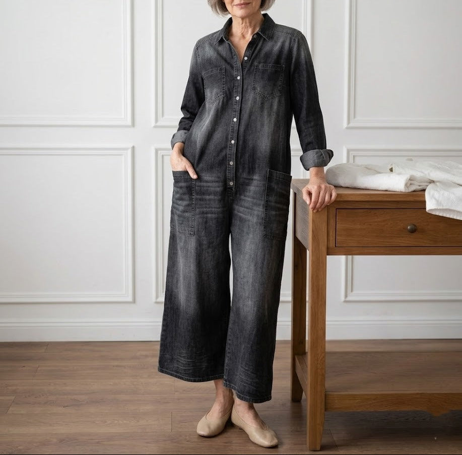 Bretagne | Figurbetontes Denimkleid