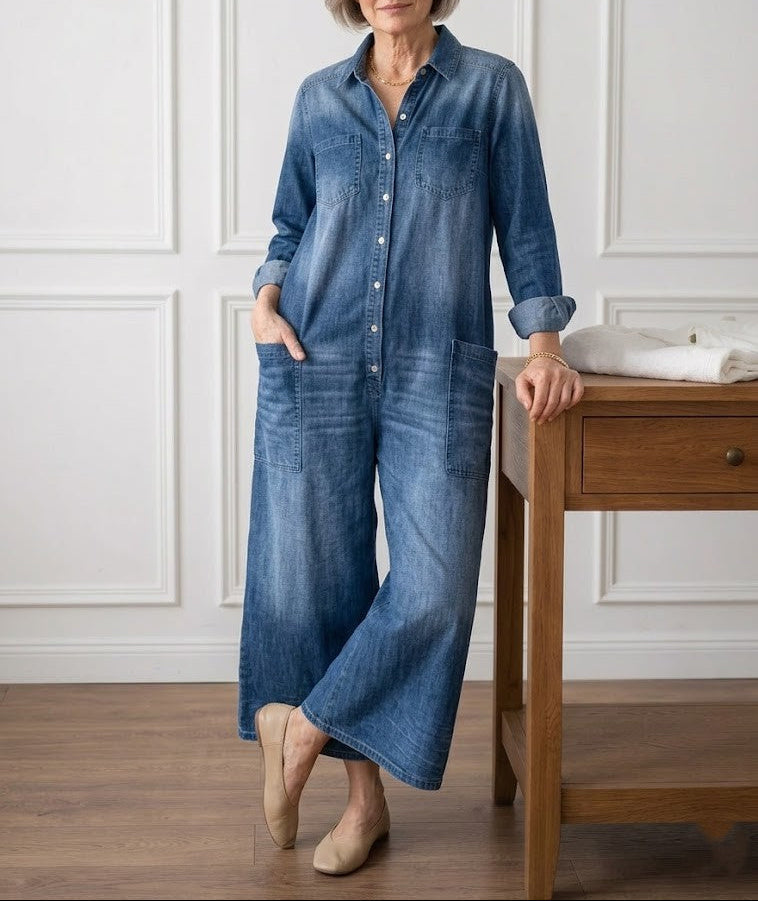 Bretagne | Figurbetontes Denimkleid